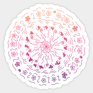 The VERY First Mandala - Gradient Sticker